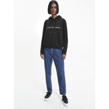 Calvin Klein Kapüşon Yaka Siyah Kadın Sweatshirt J20J220254BEH