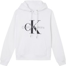 Calvin Klein Kapüşon Yaka Beyaz Kadın Sweatshirt J20J219141YAF