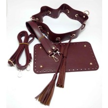 Angel Çanta Aksesuar Bordo Renk Torba Çanta Seti