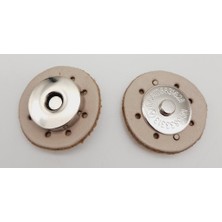 Angel Çanta Aksesuar Angel Gerçek Derili Krem Gümüş Metalli Mıknatıslı Çıtçıt Aksesuar Kadın İçin