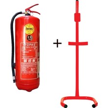 Kkdavm 6kg Tüpaş Yangın Tüpü ve C Tipi Sehpa 2li Set