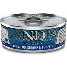 N&D Ocean Ton Balık Karides Ve Balkabaklı Kedi Konservesi 80 Gr Karışık Tatlı Besleyici Mama