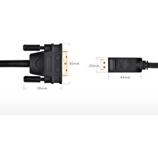 Alfais 4558 Displayport To DVI Çevirici Dönüştürücü Adaptör Kablosu