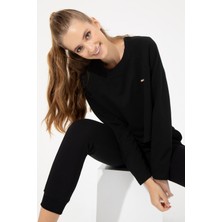 U.S. Polo Assn. Kadın Siyah Sweatshirt 50261257-VR046