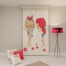 Tedz Collection Paredora Kurdelalı Tek Kanat Fon Perde
