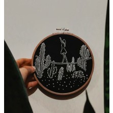 Verda Desing Balerin Kız Figürlü El Nakış Işlemeli Kasnak Pano