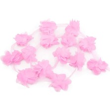 Nova Lazer Kesim Şerit Çiçek Bebe Pembe 1m