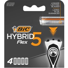 Bic Flex Bıc Flex5 Traş Bıçağı Hybrid 5 Bıçaklı 4 Yedek Kartuş
