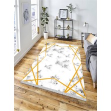 Dekoratif Kaymaz Taban Yıkanabilir Modern Halı DELÜX-5033