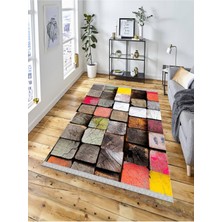 Dekoratif Kaymaz Taban Yıkanabilir Modern Halı DELÜX-8030