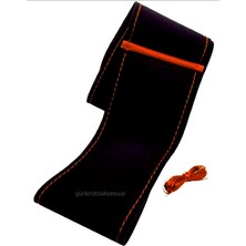 Gürler Oto Kılıf ve Aksesuar Honda Civic Fc5 Kırmızı Tek Yüzüklü Nubuk Dikme Direksiyon Kılıfı