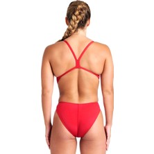Arena Team Swimsuit Challenge Solid Kadın Kırmızı Yüzücü Mayosu 004766450