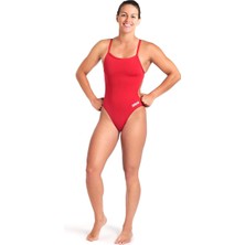 Arena Team Swimsuit Challenge Solid Kadın Kırmızı Yüzücü Mayosu 004766450