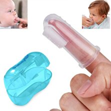 Mimozaavm Parmak Silikon Bebek Diş Kaşıyıcı Fırçası Diş Fırçası Özel Kabında