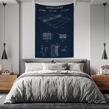 The Lucid Lab Tenis Duvar Örtüsü- Navyblue