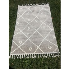 Ipekyün Halı Hav Vermeyen Yumuşak Dokulu Geometrik Modern Desenli Dokuma Halı