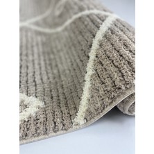 Ipekyün Halı Hav Vermeyen Yumuşak Dokulu Geometrik Modern Desenli Dokuma Halı