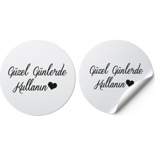 Gg Genç Girişimci Kuşe Sticker Güzel Günlerde Kullanın 4 x 4 cm 50 Adet