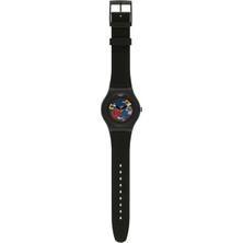 Swatch Black Lacquered Again Unisex Kol Saati SO29B107