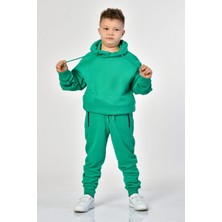 Noori Kapüşonlu Erkek Çocuk Sweatshirt  - Yeşil Yeşil - 12-14 Yaş