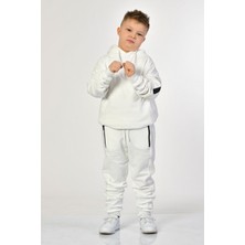 Noori Kapüşonlu Erkek Çocuk Sweatshirt  - Beyaz Beyaz - 10-12 Yaş