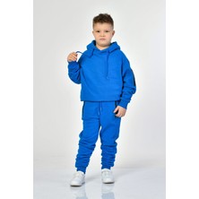Noori Kapüşonlu Erkek Çocuk Sweatshirt  - Saks Mavisi Saks Mavisi - 6-8 Yaş