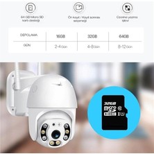 Hobi Bahçem Buffer® 2.0 Mp Hd Lens Iç Dış Mekan Suya Danıklı Ip Wifi Network Güvenlik Kamerası Wifi Kamera