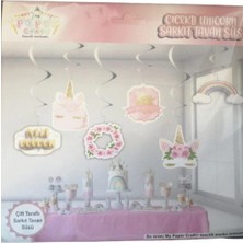 Çıtı Pıtı Store 6'lı Tavan Süs Çiçekli Unicorn