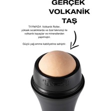 Taymada - Volkanik Roller Yağ Emici Doğal Volkanik Taş Cilt Matlaştırıcı Masaj Aleti