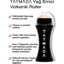 Taymada - Volkanik Roller Yağ Emici Doğal Volkanik Taş Cilt Matlaştırıcı Masaj Aleti