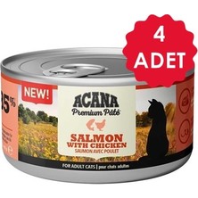 Acana Premium Pate (Ezme) Somonlu ve Tavuklu Kedi Konservesi 85 gr x 4 Adet