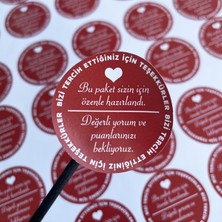 Gg Genç Girişimci Sticker Kuşe-Bu Paket Sizin Için Özenle Hazırlandı- 4 x 4 cm 50 Adet
