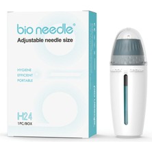 Bio Needle H24 Titanyum 24 Iğneli Dermastamp Ayarlanabilir İğne Uzunluğu + Temizleme Spreyi