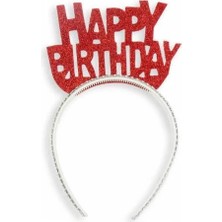 Çıtı Pıtı Store Eva Taç  Happy Birthday Yazılı Kırmızı