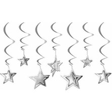 Çıtı Pıtı Store 10'lu 3D Tavan Süs Yıldız Gümüş
