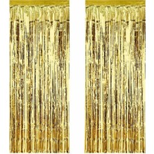 Çıtı Pıtı Store Metalize Arka Fon Süsü Asmalı 50 x 230 cm Altın
