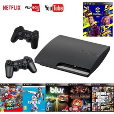 Sony 320GB Ps3 + 2 Adet Sıfır Gamepad + 20 Adet  Güncel Savaş Oyunları, Pes 22 Türkçe Spiker