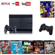 Sony Ps3 250GB + 2 Adet Sıfır Gamepad + 50 Oyun Pes 22 Türkçe Spiker, Çocuk Oyunları