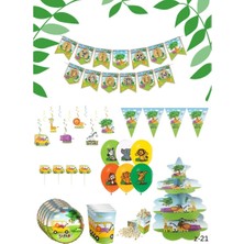 Çıtı Pıtı Store Safari Temalı 16 Kişilik Eğlence Parti Doğum Günü Seti