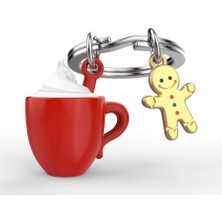 Metalmorphose Köpüklü Fincan ve Gingerbread Anahtarlık