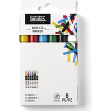 Liquitex : Professional Akrilik Markör Seti : 6 Renk x 2 mm (Classic)