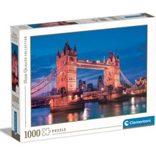 Clementoni - 1000 Parça High Quality Collection Yetişkin Puzzle - Tower Bridge At Night 39674