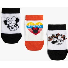 Koton 3'lü Minnie Mouse Baskılı Çorap Seti Lisanslı