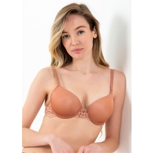 Magic Form 3589 Yumuşak Süngerli Dantelli Sütyen-Kiremit