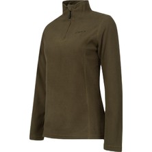 2AS Pinna Yarım Fermuarlı Kadın Polar Sweatshirt Haki