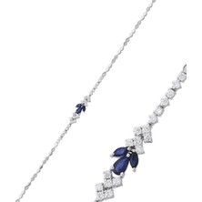 İryum Markizli Doğal Safir Pırlanta Bileklik