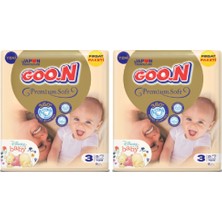 Goon Premium Soft Bant Bebek Bezi 3 Numara Aylık Paket 76'lı x 2 Adet