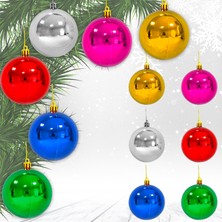 Süsle Bebek ve Parti Yılbaşı Ağaç Süsü Cici Top, 8 cm - 6 Adet