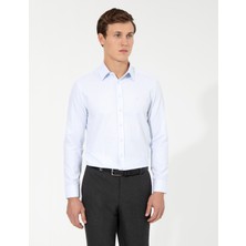 Pierre Cardin Erkek Açık Mavi Slim Fit Armürlü Gömlek 50260312-VR003