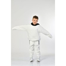 Noori Cepli Kapüşonlu Erkek Çocuk Sweatshirt  - Beyaz Beyaz - 10-12 Yaş